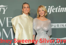 Sydney Sweeney Silver Dress