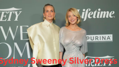 Sydney Sweeney Silver Dress
