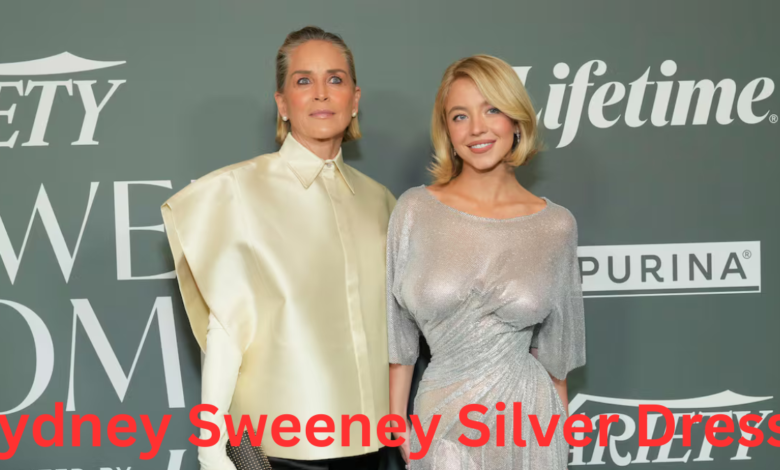 Sydney Sweeney Silver Dress