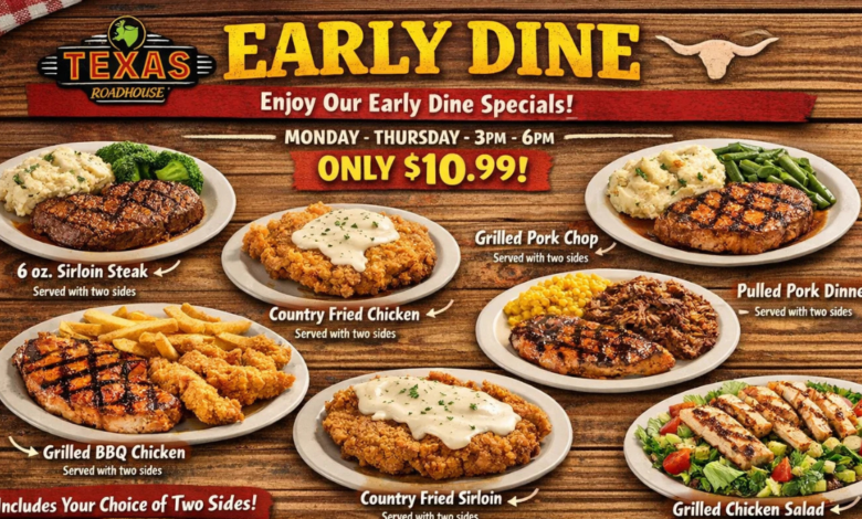 Texas Roadhouse Menu with Prices Early Dine